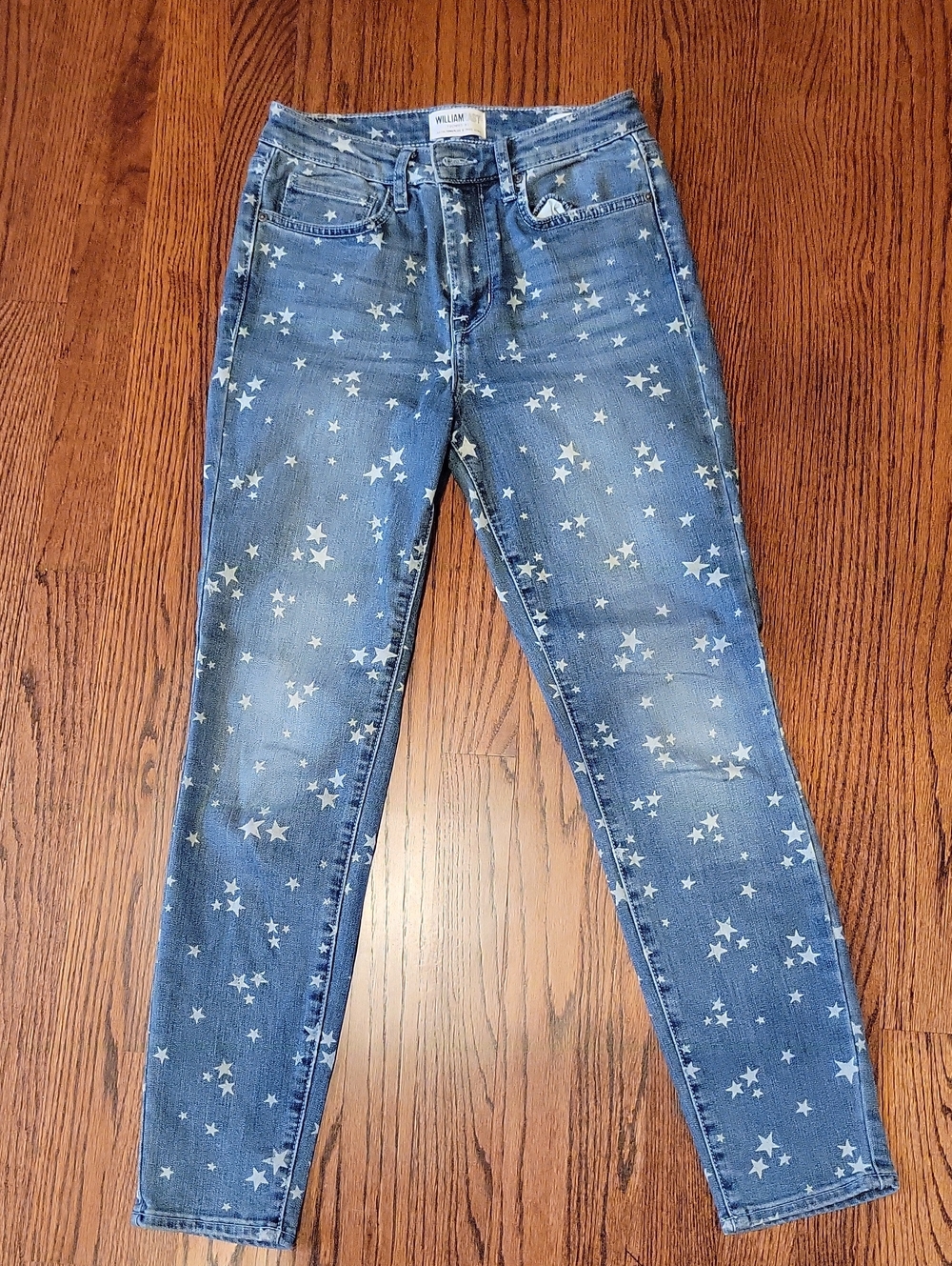 Star Print Blue Women's Skinny Jeans